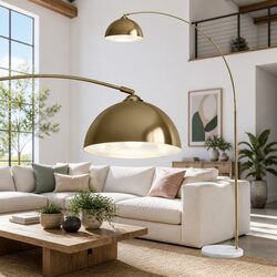Reliable and Elegant Gold Arched Floor Lamp
