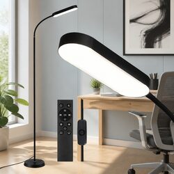 LED Floor Lamp with Remote Control Adjustable Gooseneck 4 Colour Temperature