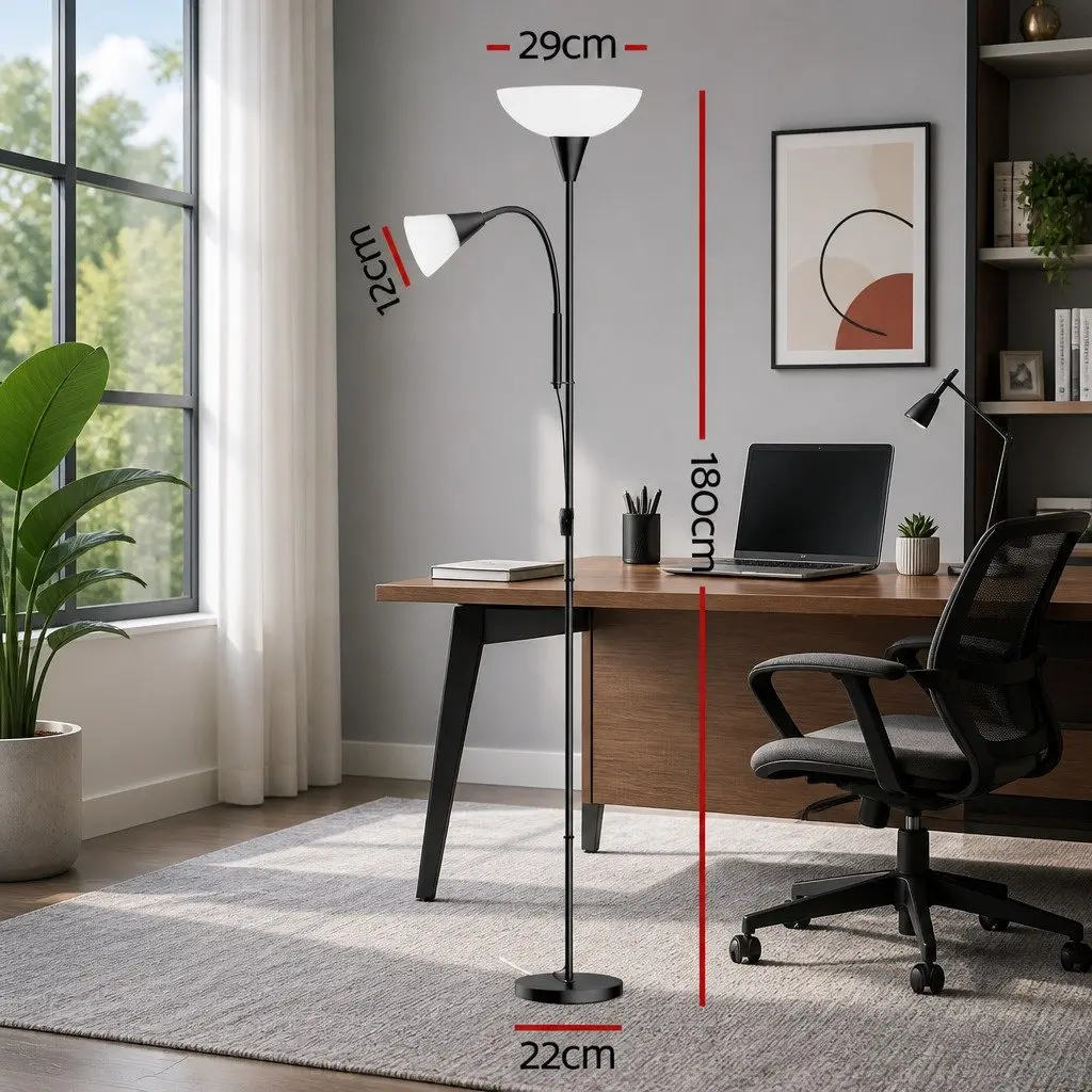 Floor Lamp Mother and Child Design Modern Home Living Room Office Reading Black