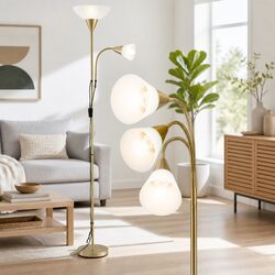 Reliable Gold Floor Lamp with Reading Light