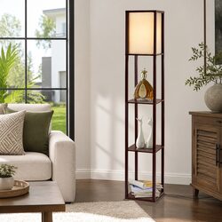 Durable Floor Lamp with Functional Shelves for Your Home