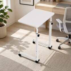 Reliable Mobile Laptop Desk with Wheels and Height Adjustability