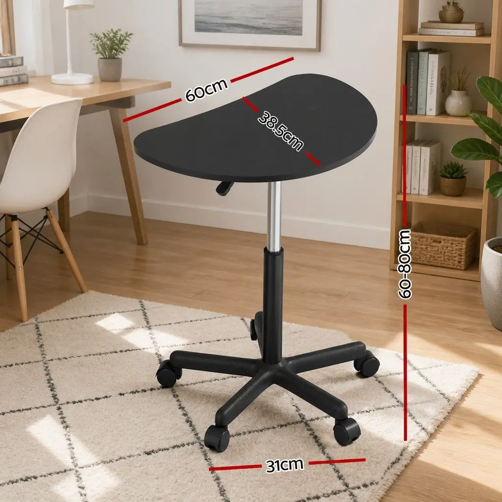 Portable Height Adjustable Laptop Desk 60cm Black for Home Office and Study