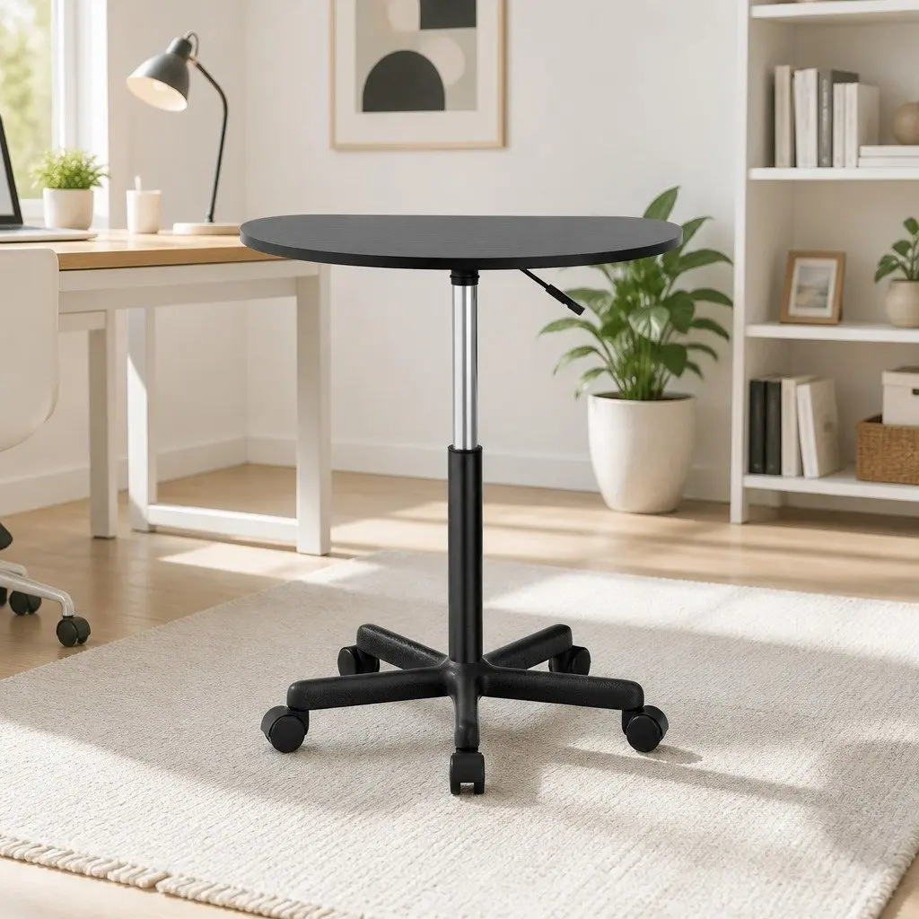 Portable Height Adjustable Laptop Desk 60cm Black for Home Office and Study