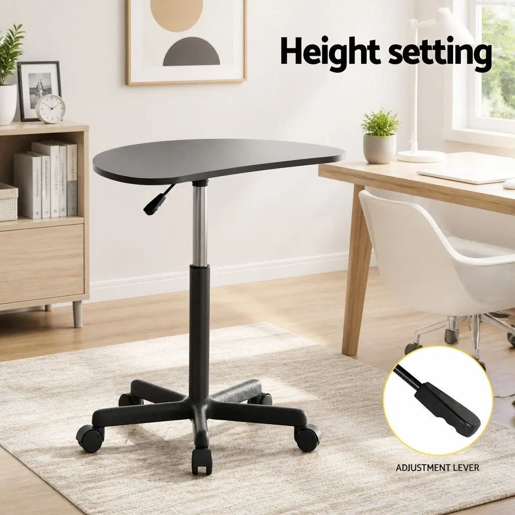 Portable Height Adjustable Laptop Desk 60cm Black for Home Office and Study