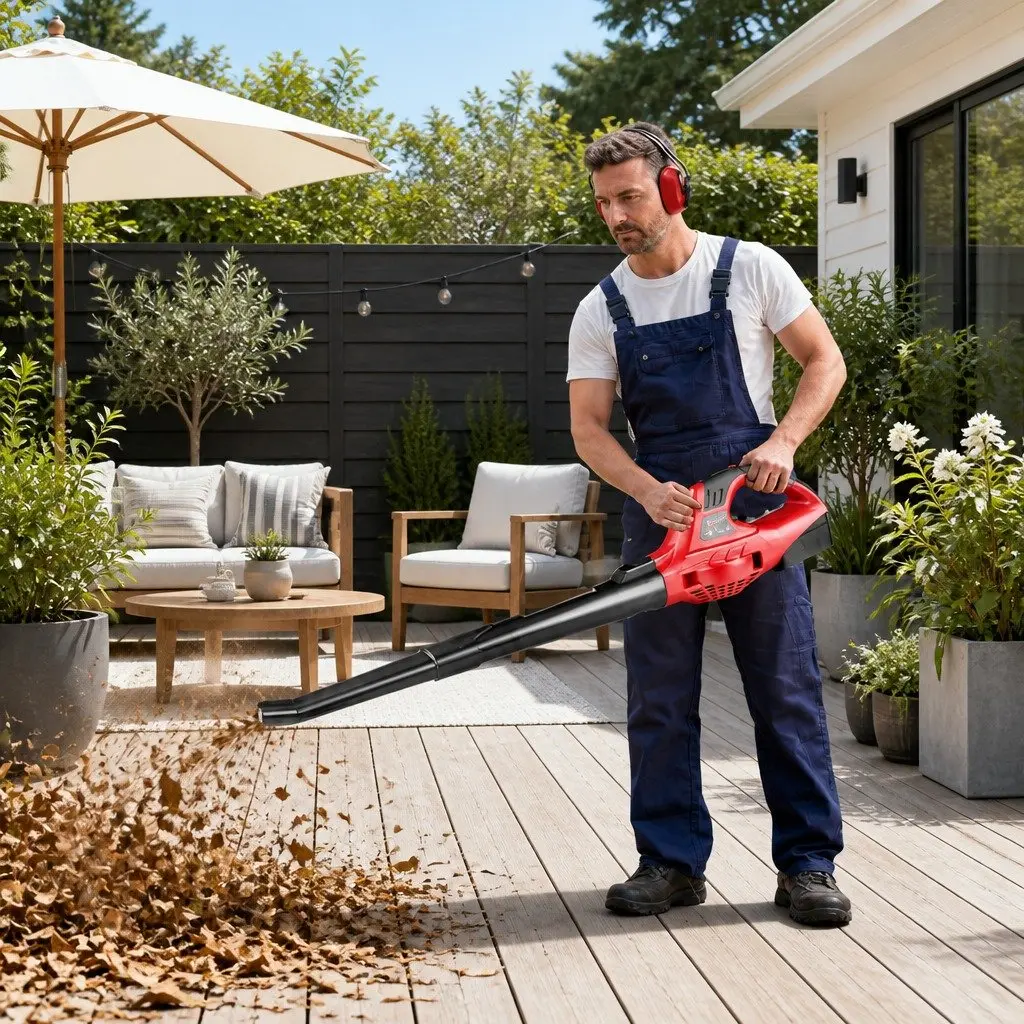 Cordless Leaf Blower 20V Lithium Battery Electric Garden Tool 2-Speed Black