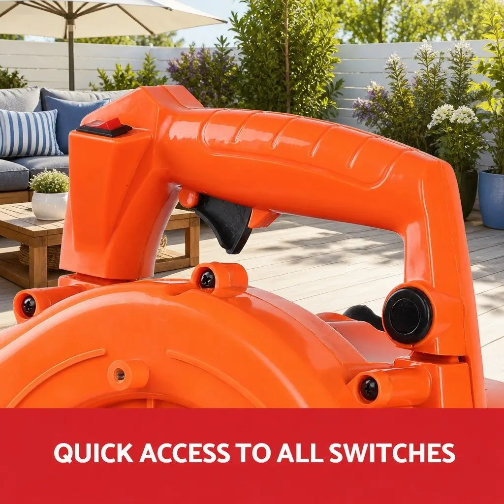 Petrol Leaf Blower Vacuum 2-in-1 Garden Vac Mulcher 25.4cc 7000RPM Red