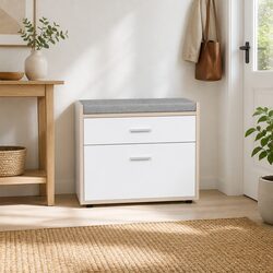 Reliable Shoe Rack Cabinet with Seating Convenience