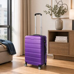 20 Inch Carry-On Suitcase in Purple - Trusted Quality