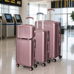 Reliable Rose Gold Hard Shell Luggage Set – 4 Pieces