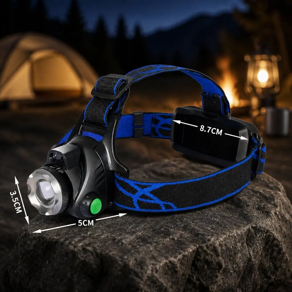 LED Headlamp with 140 Lumens and USB Charging