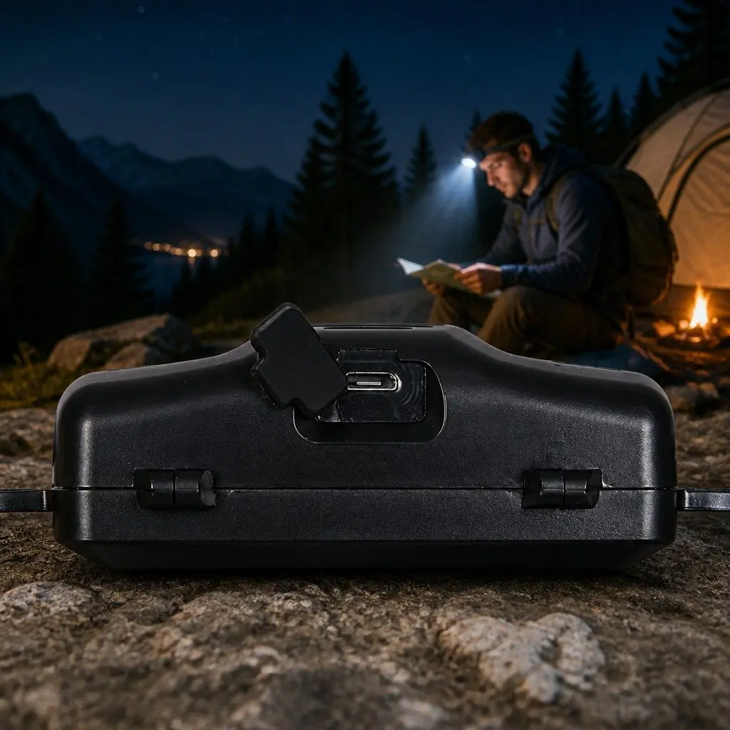 LED Headlamp with 140 Lumens and USB Charging