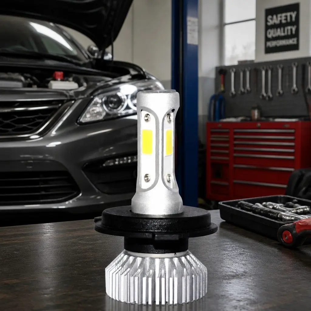 LED Headlight Bulbs H4 6500K White High Brightness Car Headlights 2 Piece