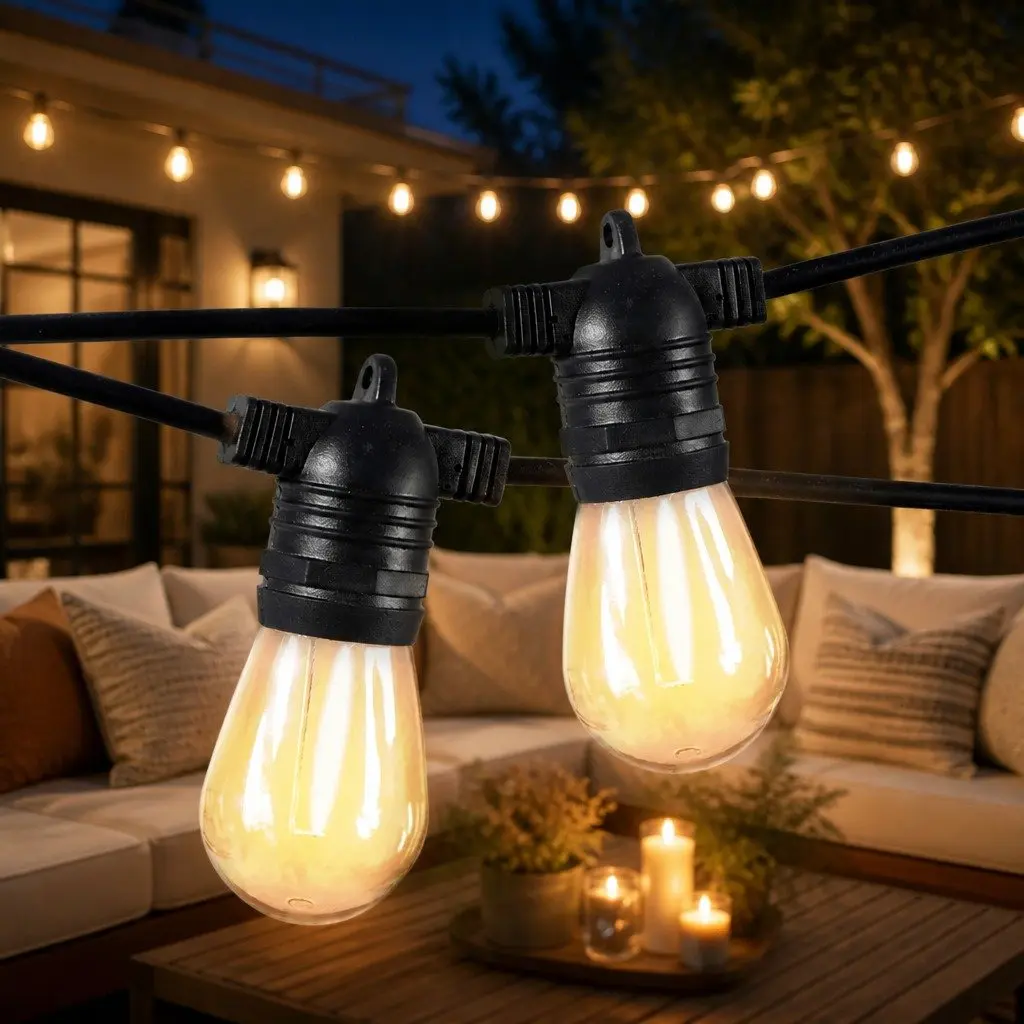 10M Festoon String Lights with Extra Bulb