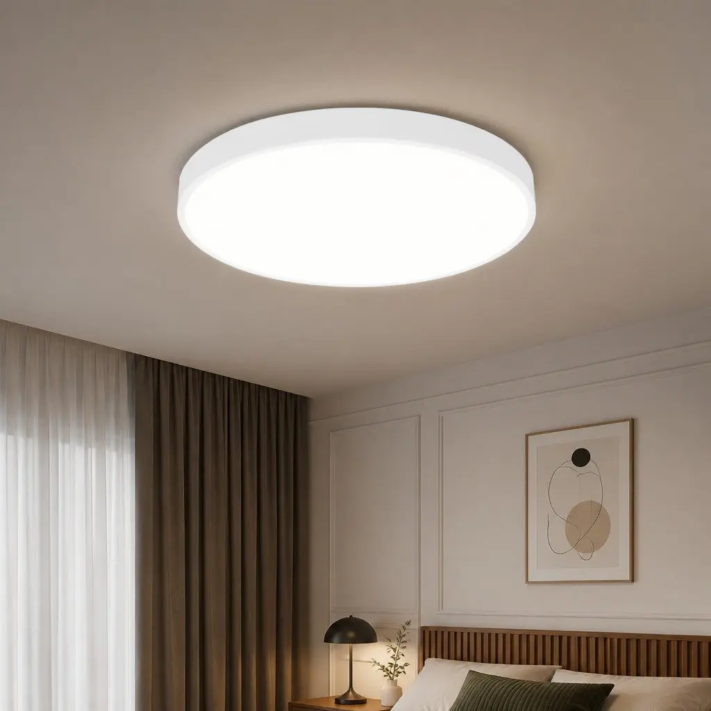 LED Ceiling Light 72W 3-Colour Temperature Warm Neutral Cold White Round Modern