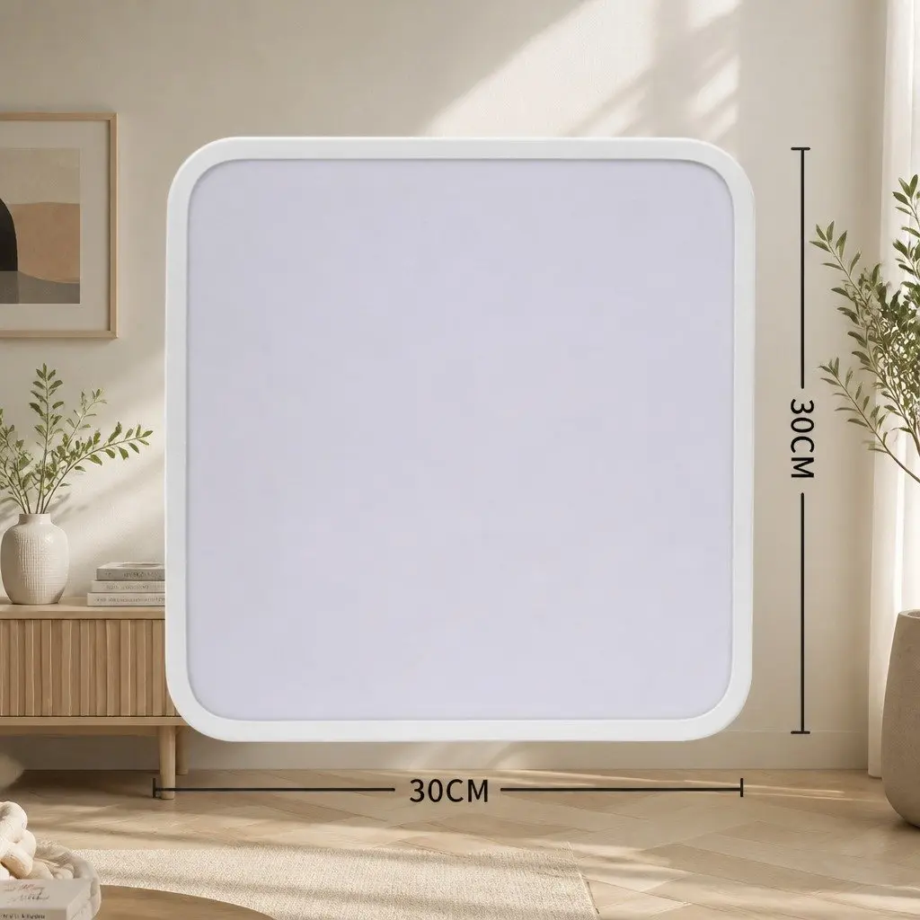 LED Ceiling Light 36W Dimmable Ultra-Thin 30cm White Square Flush Mount