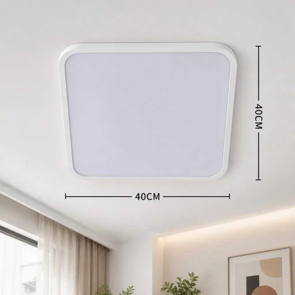 LED Ceiling Light 54W 3-Colour Dimmable Ultra-Thin 5CM Square Flush Mount White