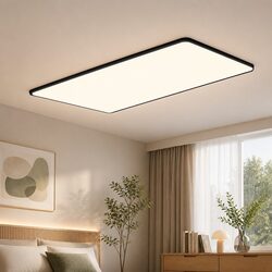 Energy-Efficient LED Ceiling Light - 90W Black