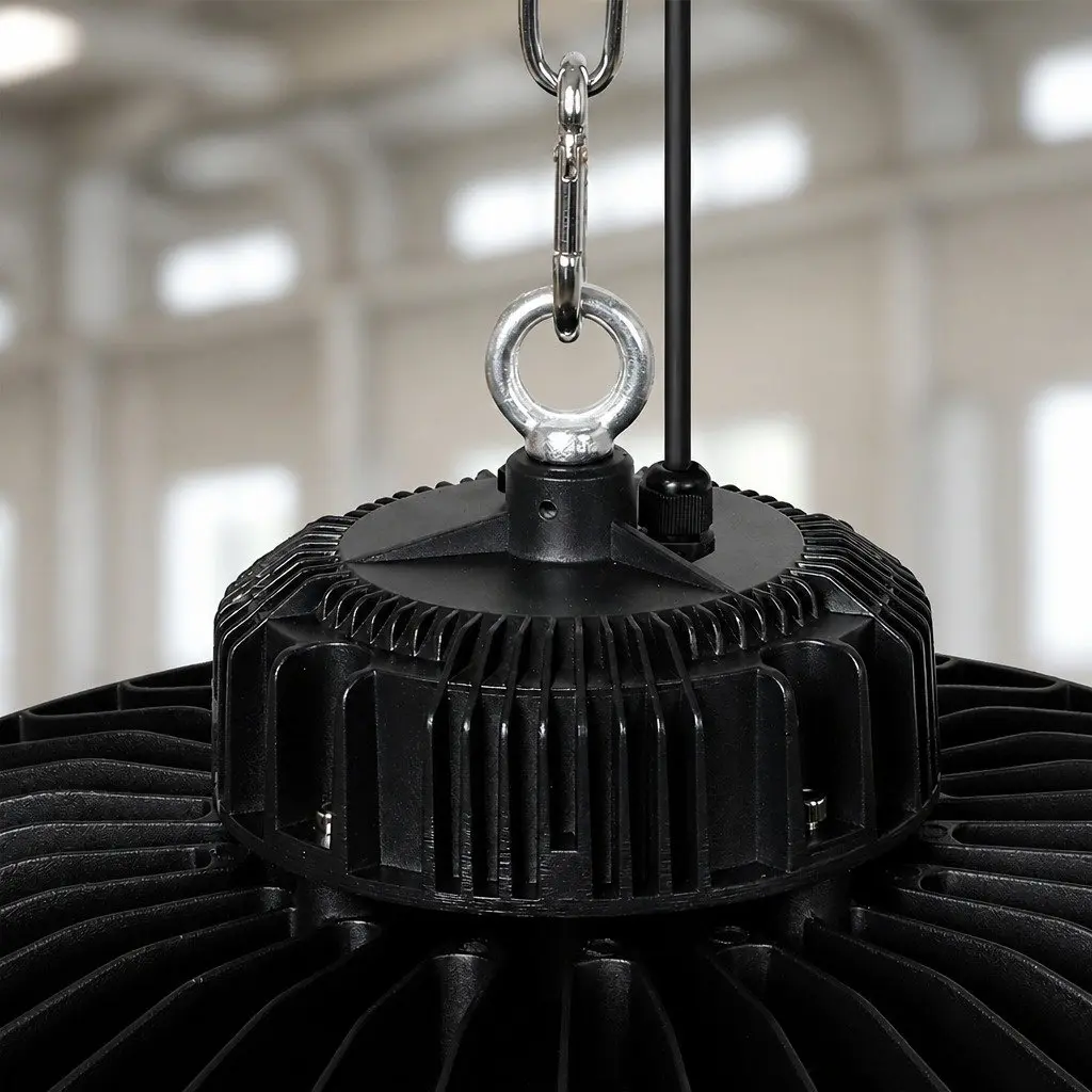 100W UFO High Bay LED Light Commercial Warehouse Workshop Gym Black