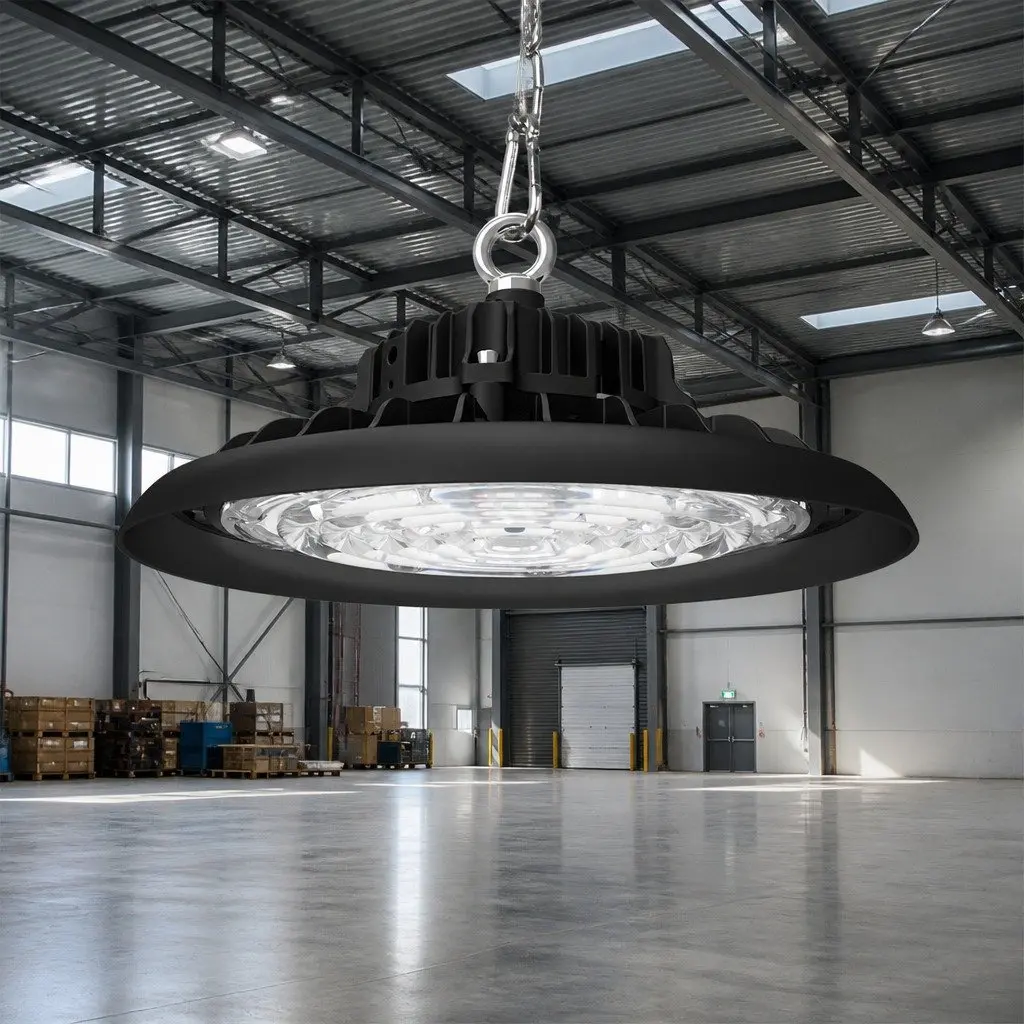 LED High Bay Light 150W Commercial Warehouse Workshop Gym Black