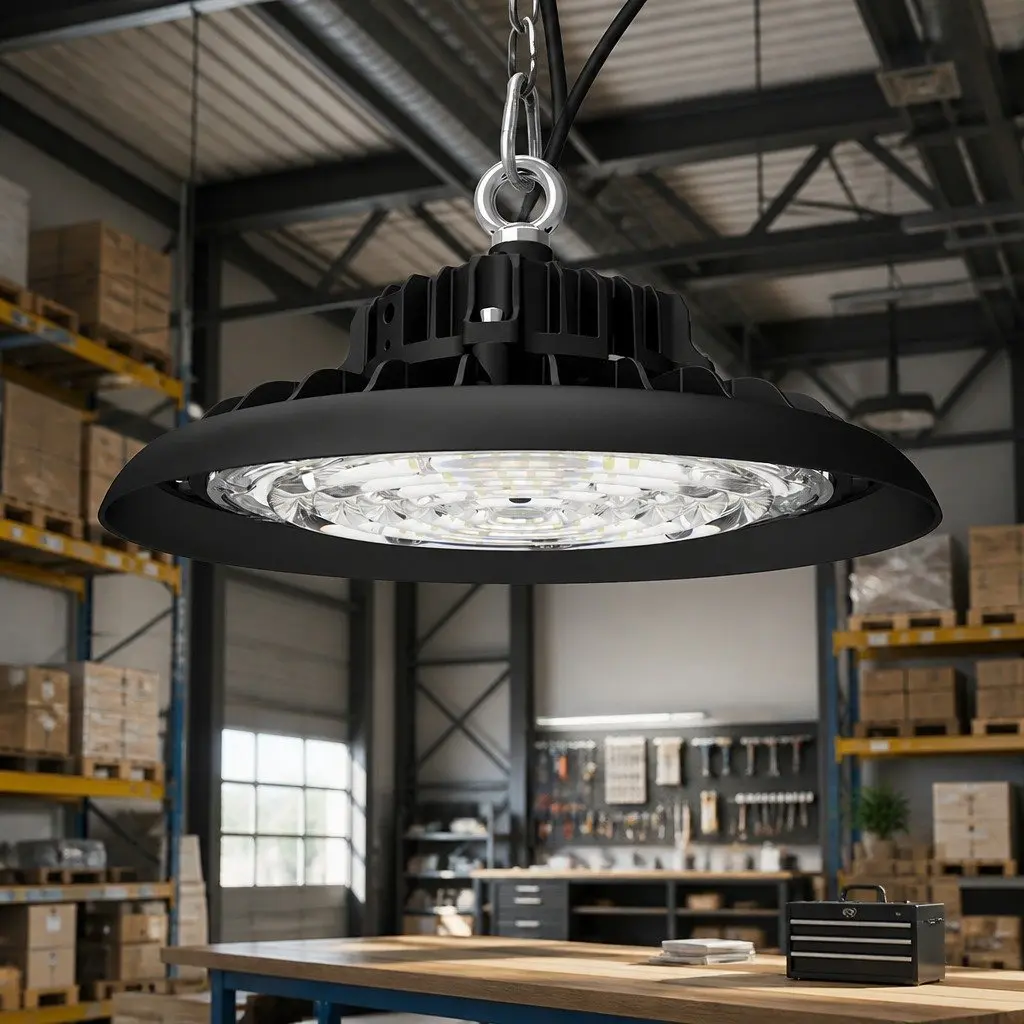 LED High Bay Light 200W Commercial Warehouse Workshop Gym Black