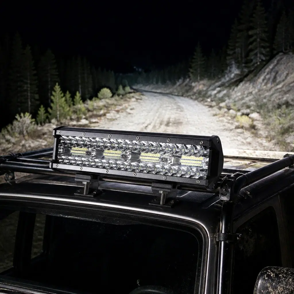 LED Light Bar 240W Combo Beam Spot Flood Work Driving Lamp Black 23.5cm