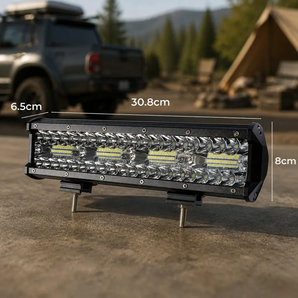 LED Light Bar 240W Combo Beam Spot Flood Work Driving Lamp Black 23.5cm