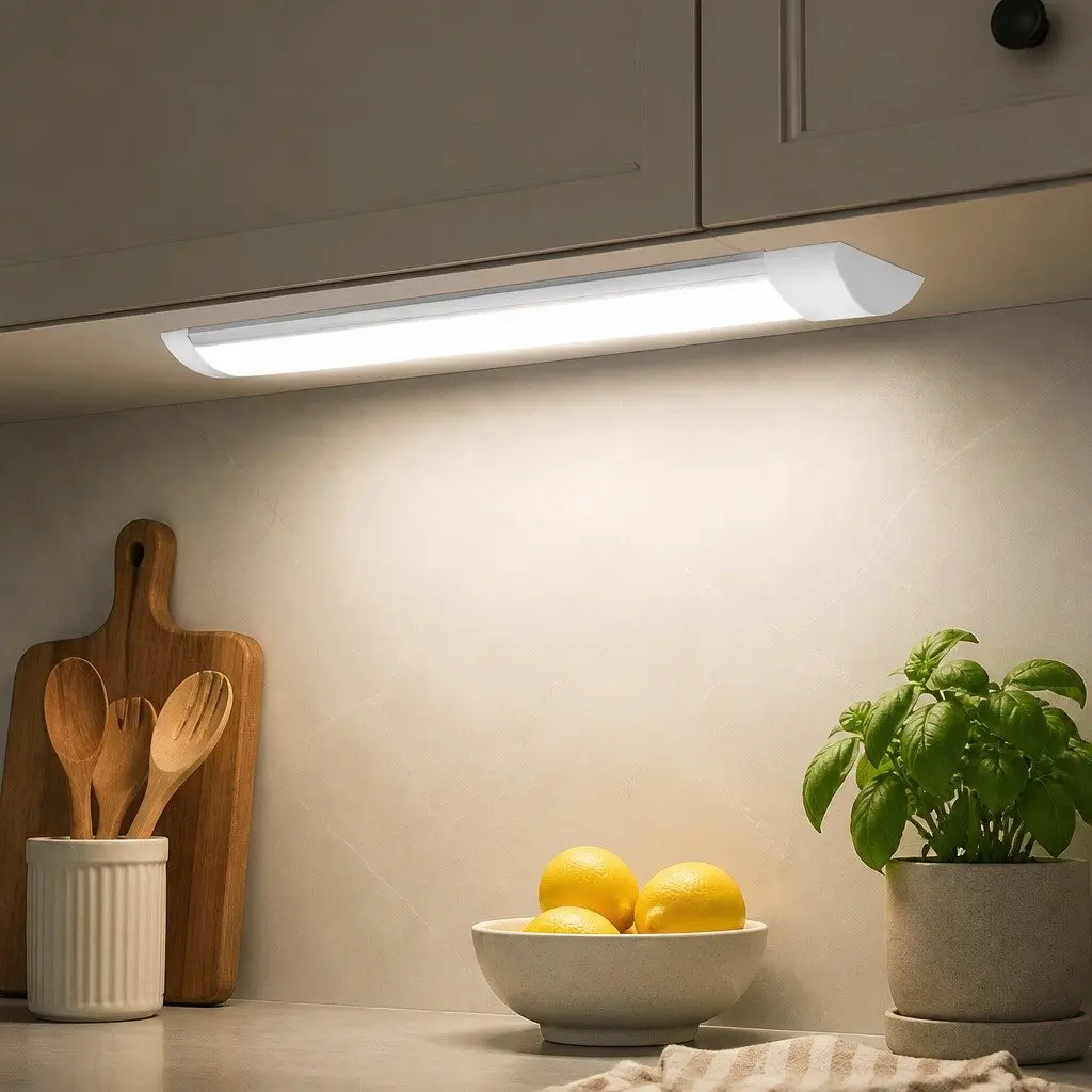 LED Slim Ceiling Batten 120cm Cool White 6500K 4800lm Energy Efficient Indoor