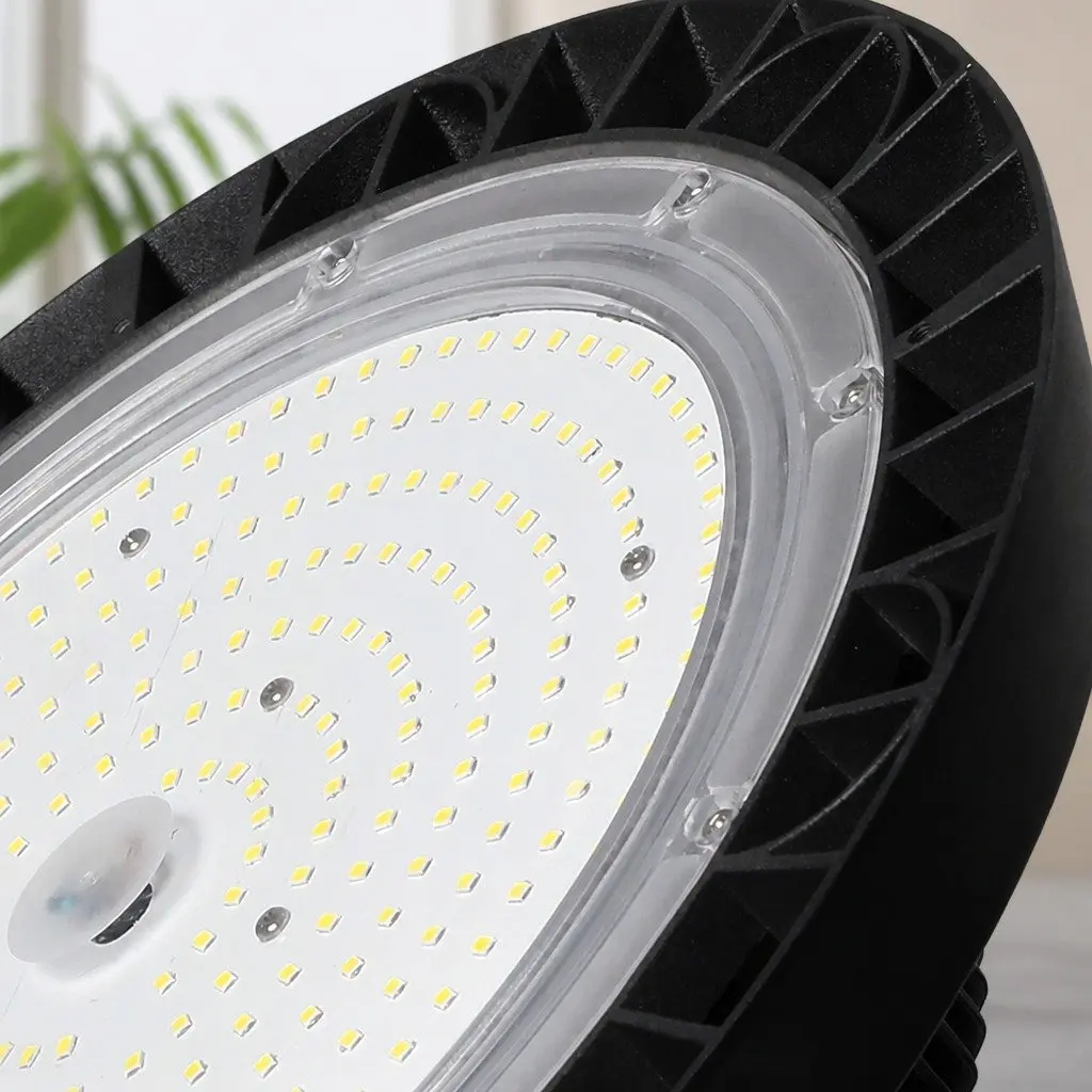 UFO LED High Bay Light 150W Bright Lighting for Warehouse Workshop Black