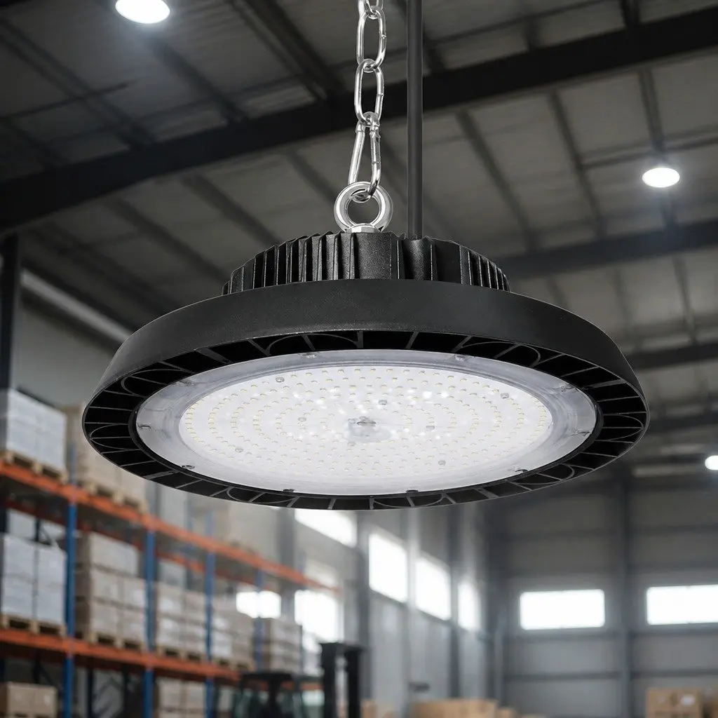 UFO LED High Bay Light 150W Bright Lighting for Warehouse Workshop Black