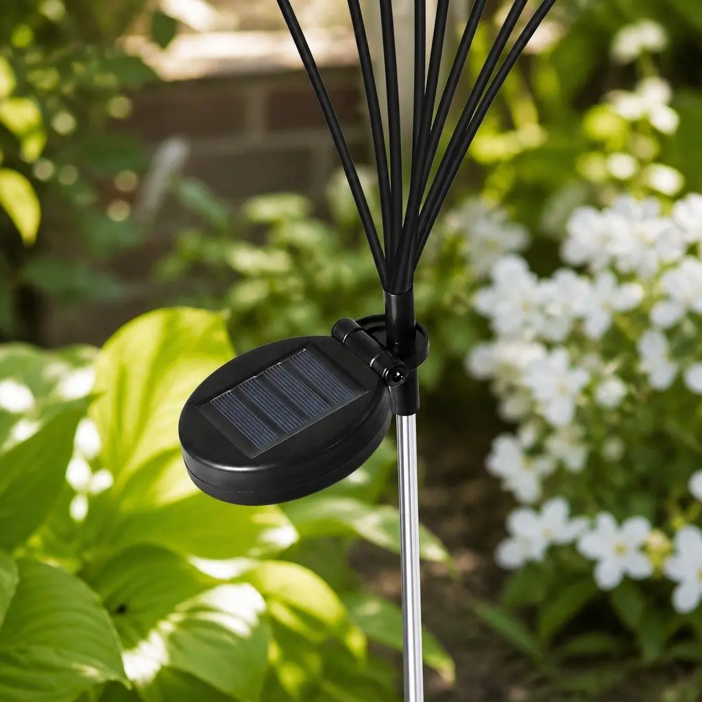 Solar Lawn Lights 8LED Outdoor Garden Pathway Stake Lights Warm White Auto On