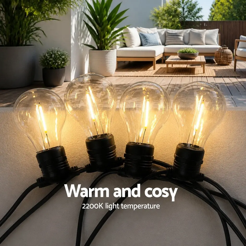 41m Festoon String Lights Outdoor Wedding Garden Party Warm White Decorations