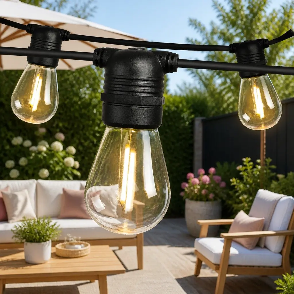 Festoon String Lights Warm White 41m Outdoor Garden Wedding Party