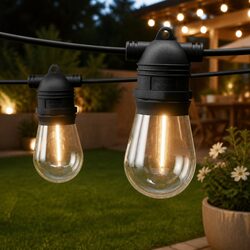 Warm White Festoon Lights - 91m for Indoor and Outdoor Use