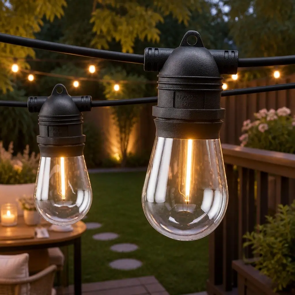 Festoon String Lights Warm White 82m Outdoor Garden Christmas Party