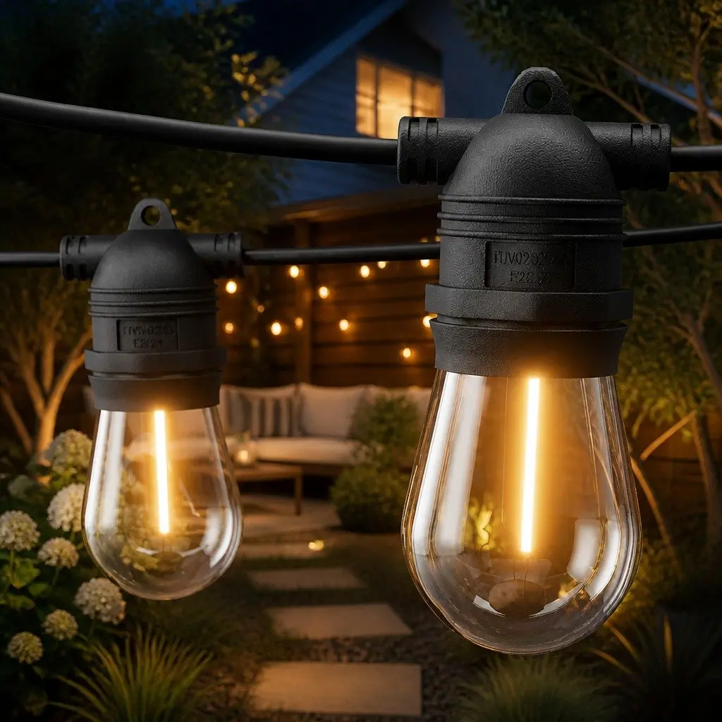 Festoon String Lights Warm White 82m Outdoor Garden Christmas Party