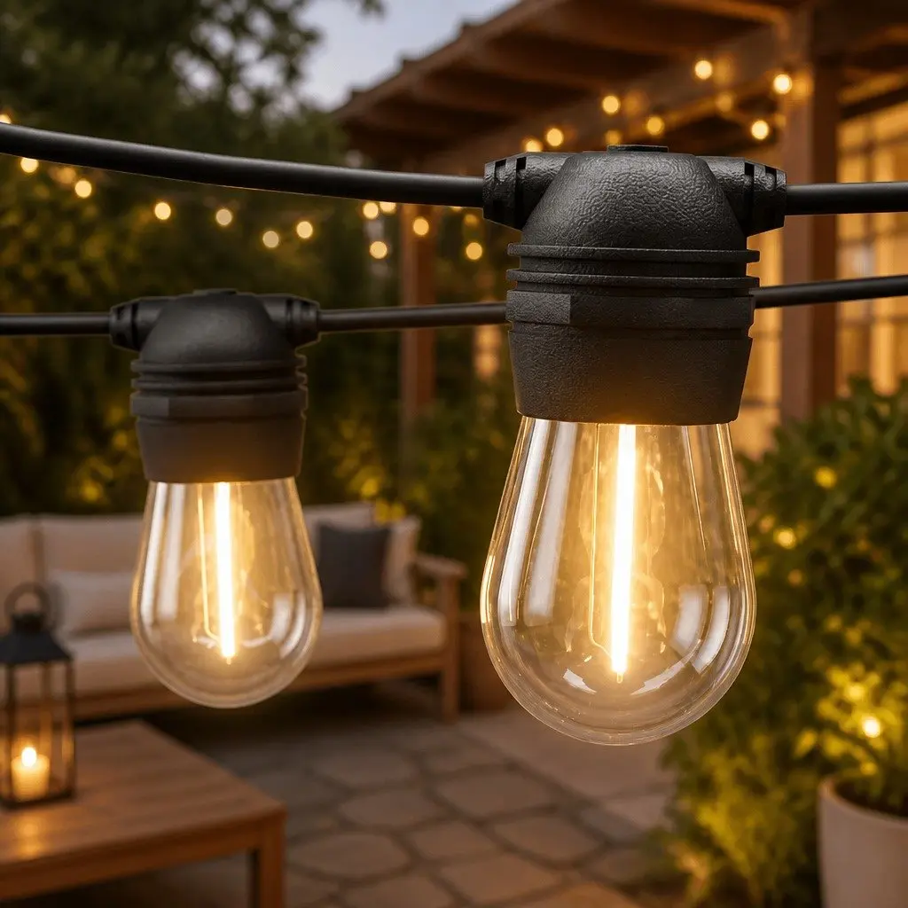 95m Solar Festoon Lights