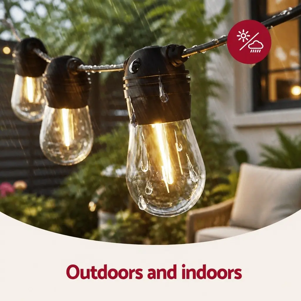 41m Solar Festoon String Lights for Outdoor Use