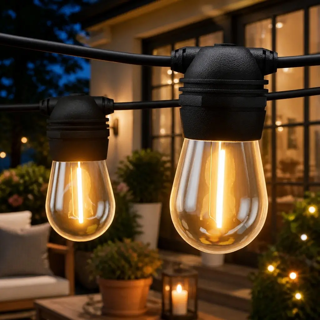 41m Solar Festoon String Lights for Outdoor Use