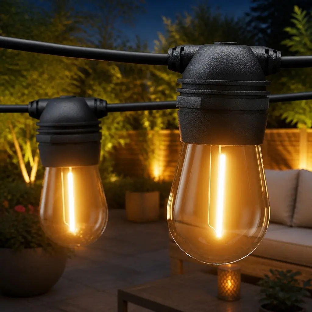 59m Solar Festoon String Lights for Year-Round Use