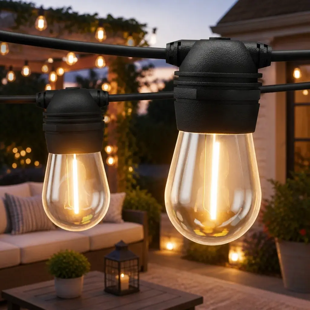 59m Solar Festoon String Lights for Year-Round Use