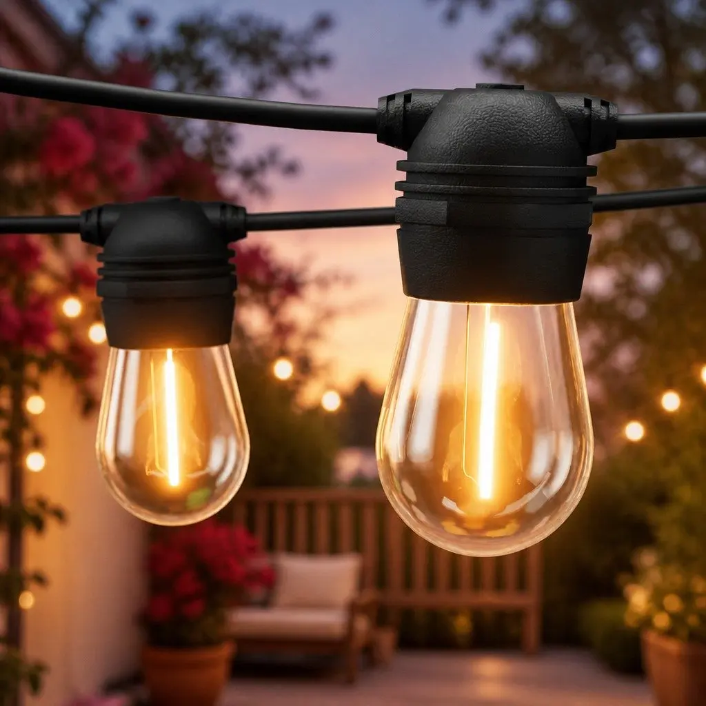 68m Solar Festoon String Lights with 70 Bulbs