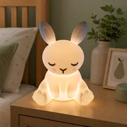 Bunny Soft Touch LED Light Nursery Bedroom Children's Nightlight Tap Activated