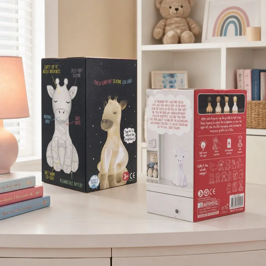 Giraffe Soft Touch LED Light Kids Bedroom Nursery Nightlight Lamp Children Play