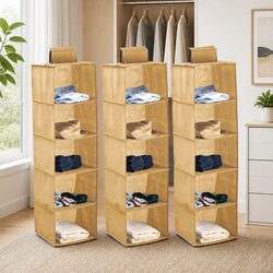 Reliable 3 Pack 5-Tier Hanging Closet Organizer Set