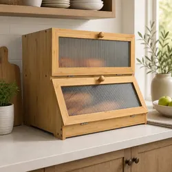 Reliable Bamboo Bread Box for Freshness & Quality