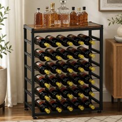 Practical 6-Tier Wine Rack for Easy Access and Storage