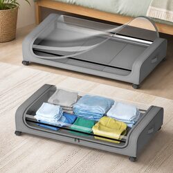 Under Bed Rolling Storage Containers XXL 50L Capacity Wheels Dustproof Organizer