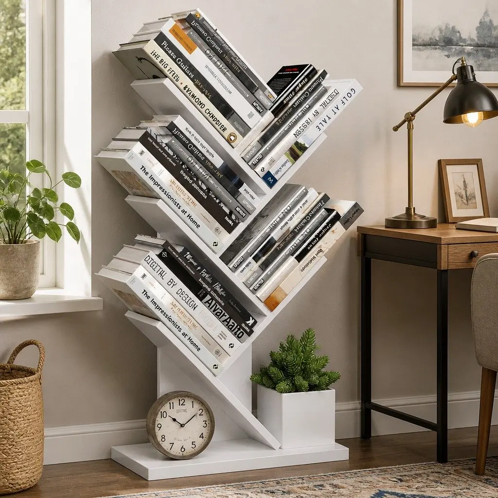 5-Tier Tree Bookshelf with Stability