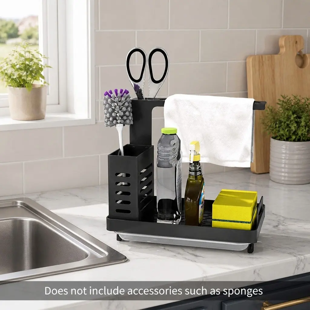 Kitchen Sink Caddy Organizer Multifunctional Storage 25x23x15cm Colourful